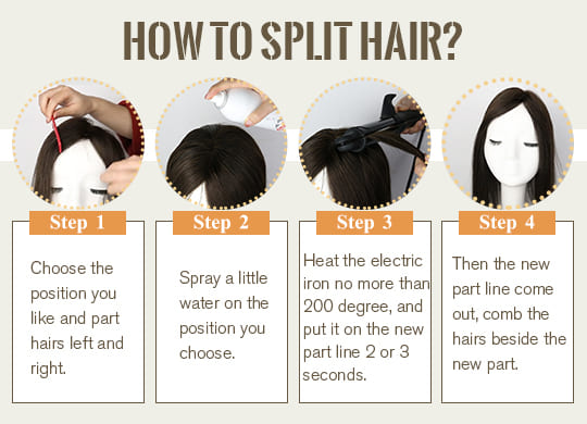 how to split hair