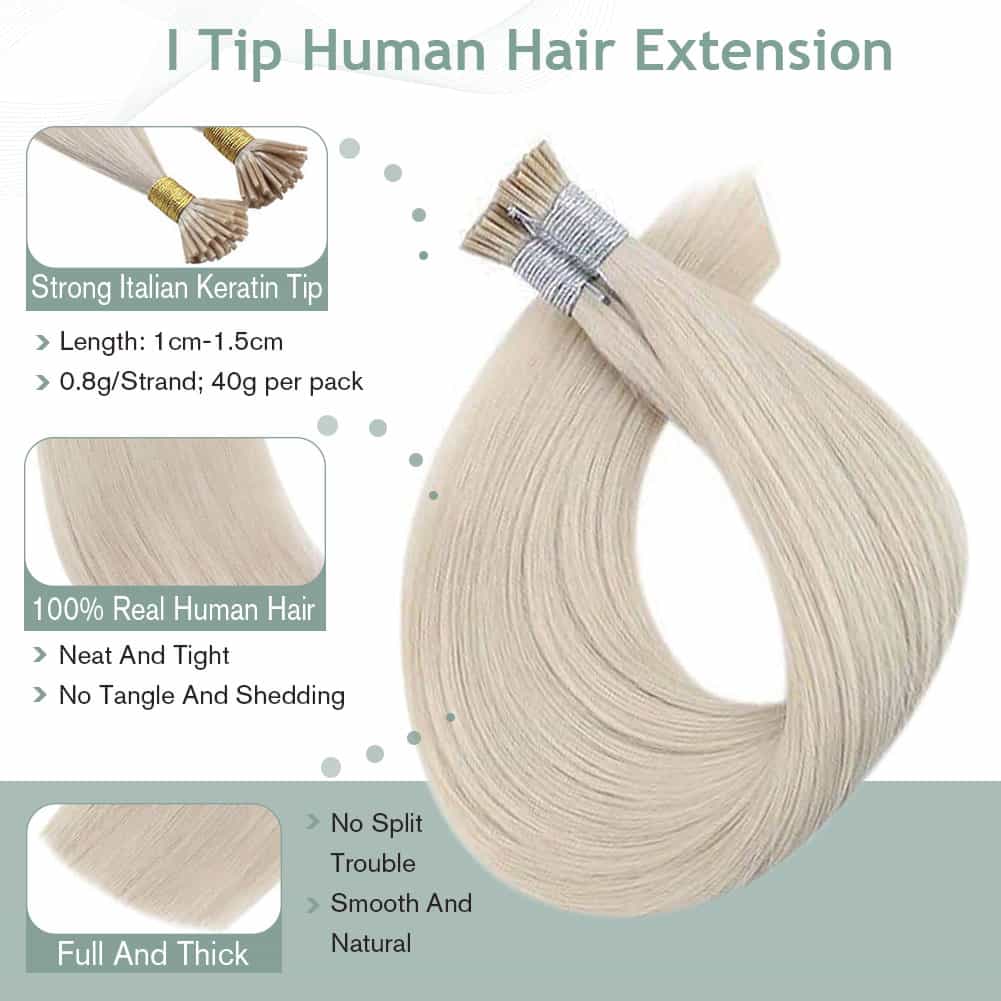 fusion i tip hair extensions human hair blonde