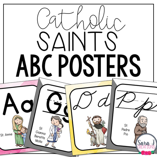 Catholic Saint Sketchbook Coloring Book for Big Kids by Sara J