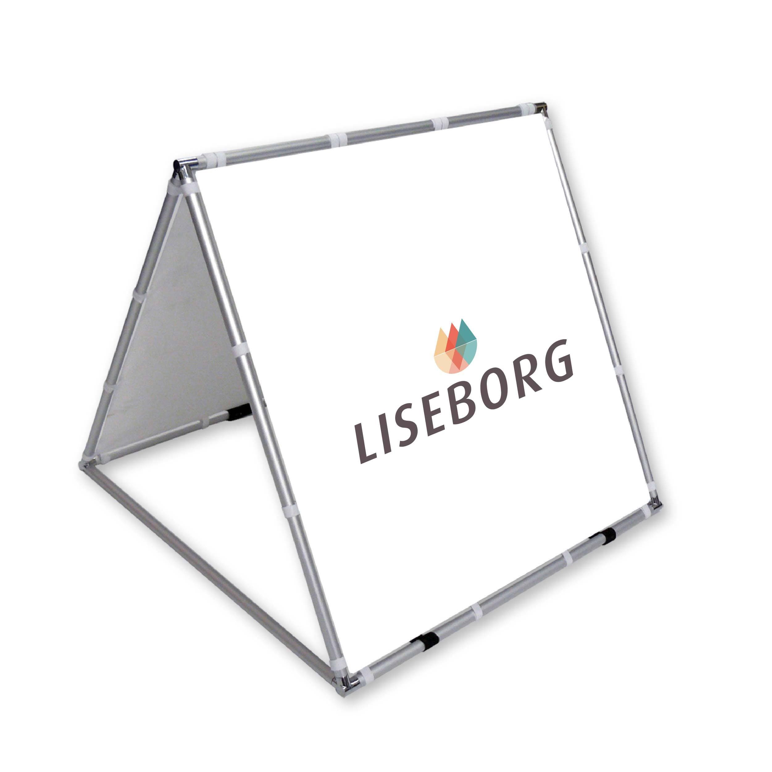 Se Enkeltsidet aluminium A-Frame 100 x 100 cm. hos Liseborg