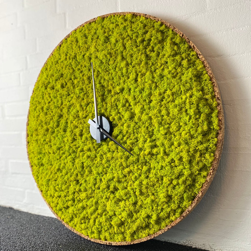 Billede af OEKOBOARD Premium - Lime mos cirkel med kork kant + ur