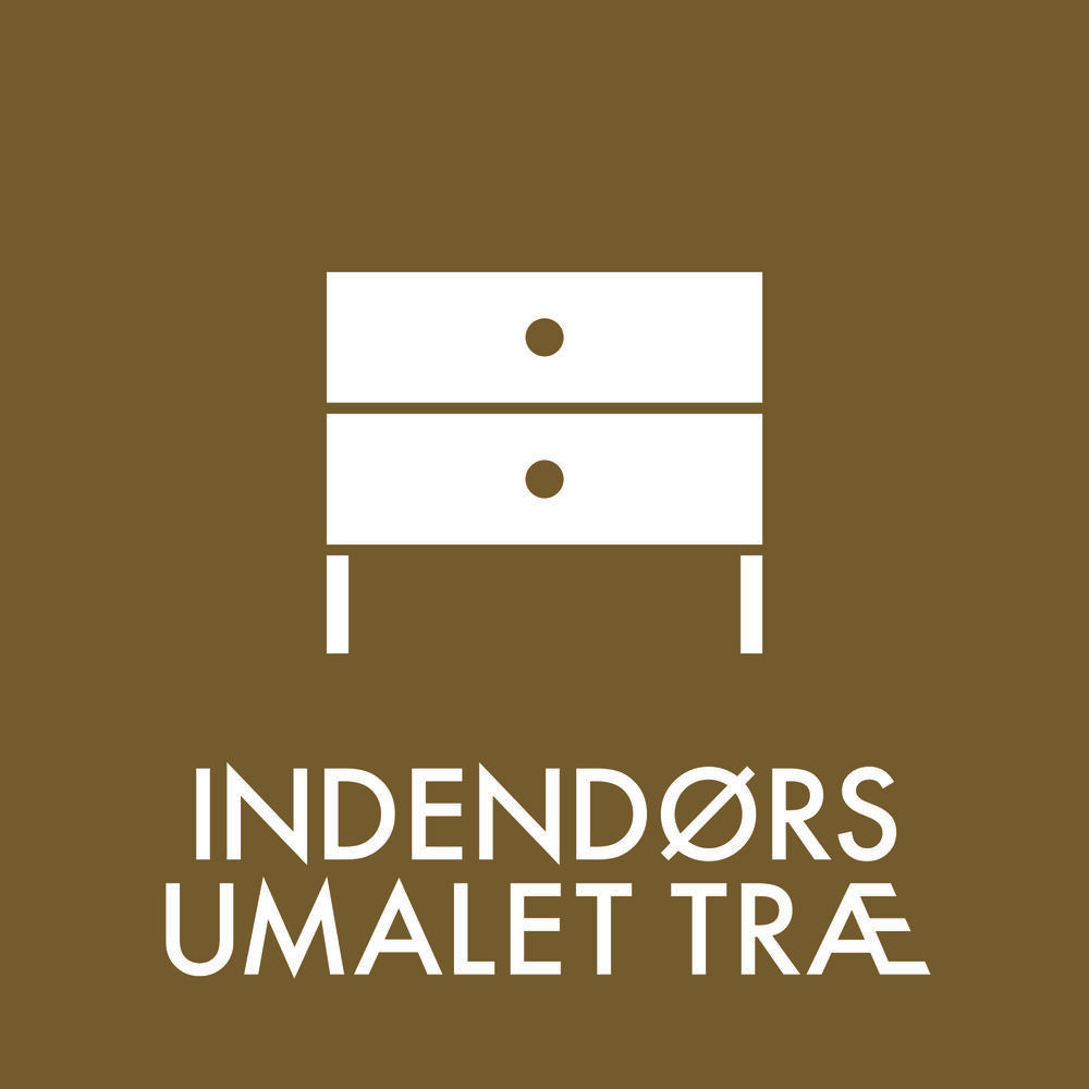 Affaldssortering - Indendørs Umalet Træ