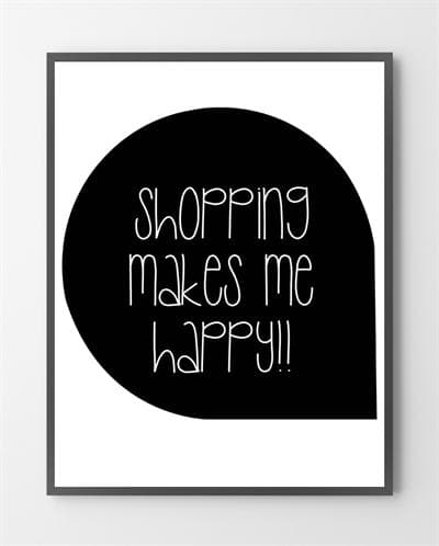 Billede af Billige plakater - Shopping - 40x50 cm.