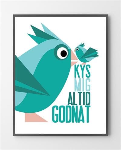 Billede af Børneplakater - Turkis Kys - 30x40 cm.