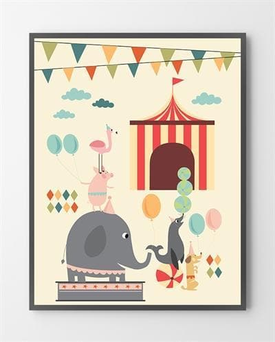 Se Cirkus plakat - 50x70 cm. hos Liseborg