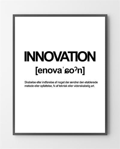 Se Design plakater - Innovation - 30x40 cm. hos Liseborg