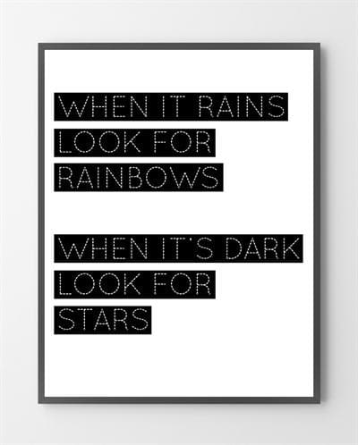 Fed plakat - When it rains - 30x40 cm.