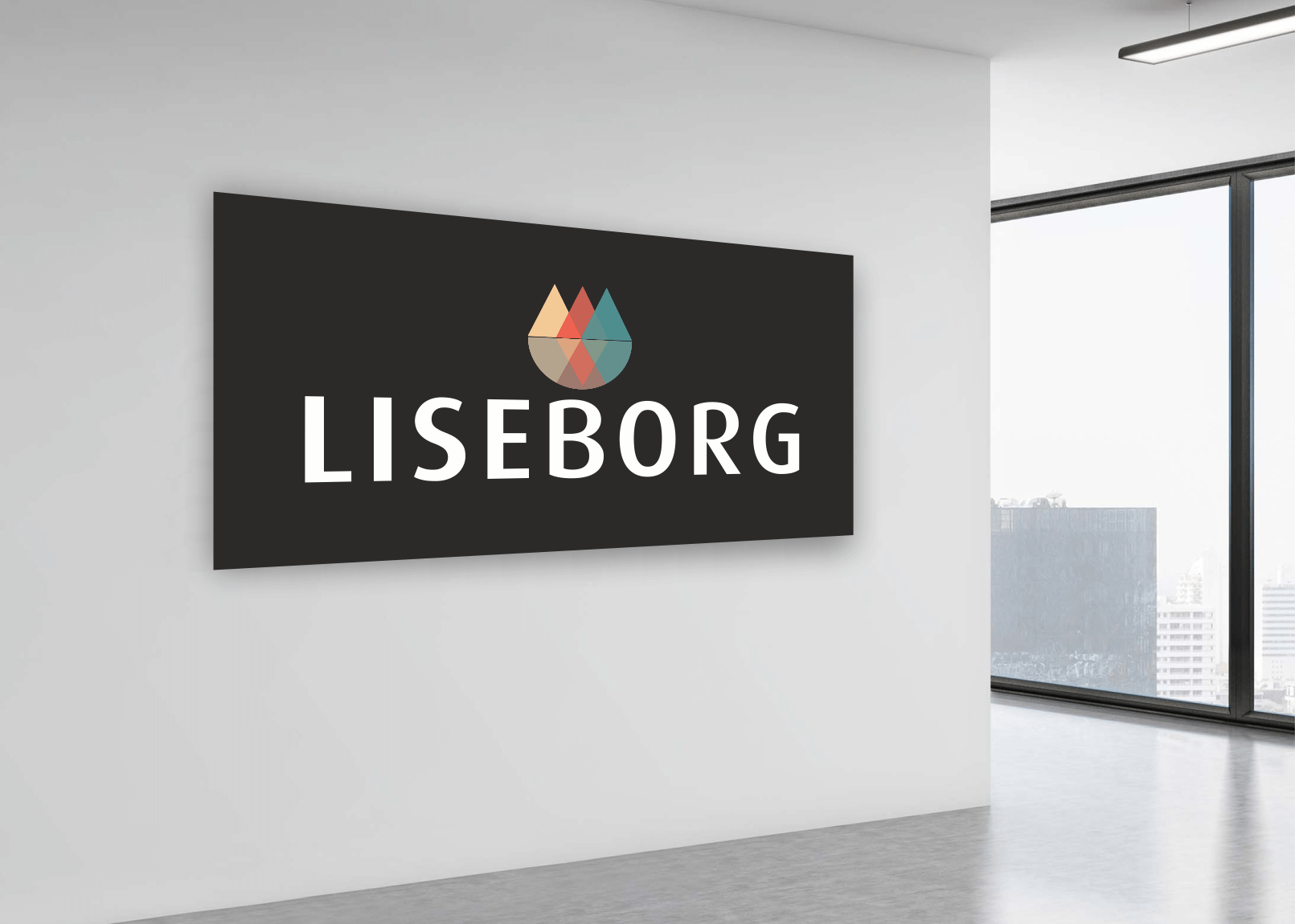 Se Firkantet wallsticker med print hos Liseborg