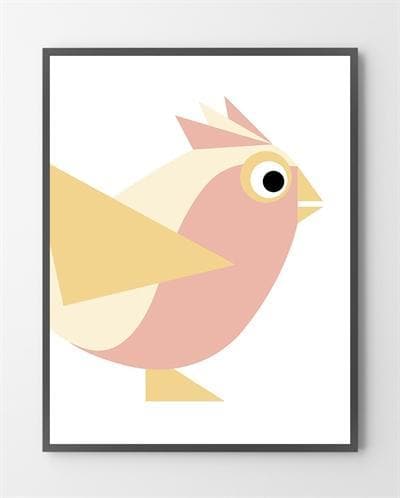 Billede af Grafisk plakat - Birdy Dus - 30x40 cm.