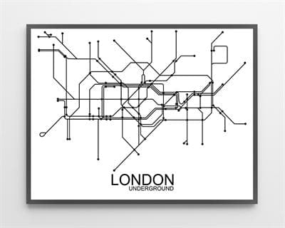 Billede af Grafiske plakater - London Underground - 50x70 cm.