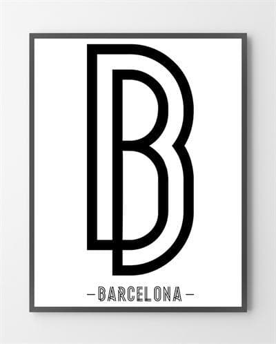 Billede af Plakat design - Barcelona - 30x40 cm.