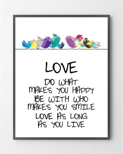 Billede af Plakat - Love - 50x70 cm.