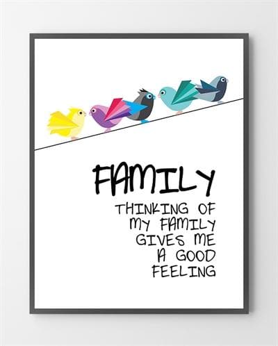 Billede af Plakater - Family feeling - 30x40 cm.