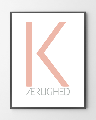 Plakat - K-Ærlighed - 30x40 cm.