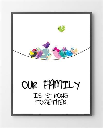 Billede af Plakat - Family Together - 50x70 cm.