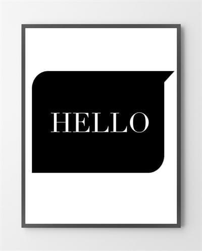 Billede af Plakaten - Hello - 30x40 cm.