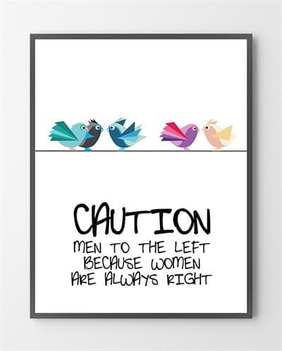 Billede af Plakater - Caution - 30x40 cm.