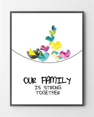 Billede af Plakater - Family Together - 30x40 cm.