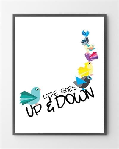 Billede af Plakat - Up And Down - 30x40 cm.