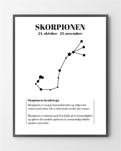 Billede af Plakater - Skorpionen - 30x40 cm.