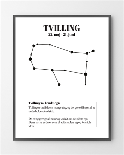 Se Plakater - Tvilling - 30x40 cm. hos Liseborg