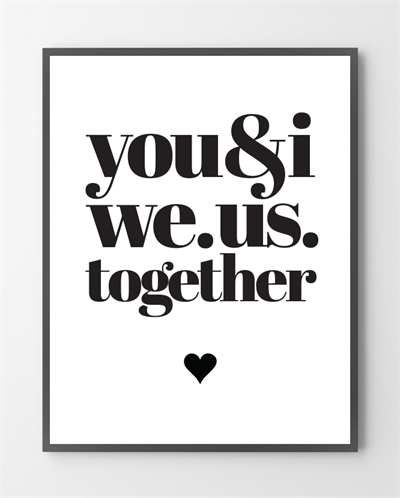 Billede af Plakater - You and I - 30x40 cm.