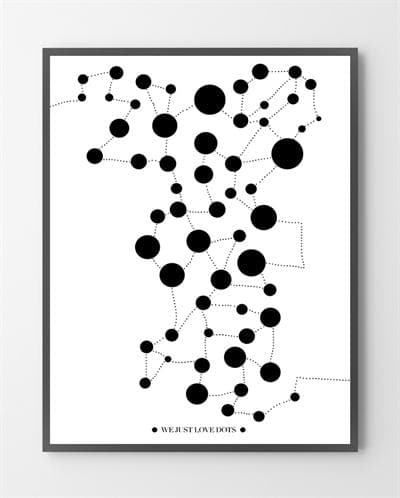 Billede af Plakatkunst - Dots - 30x40 cm.