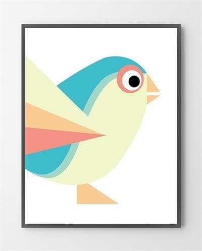 Retro plakat - Birdy - 30x40 cm.