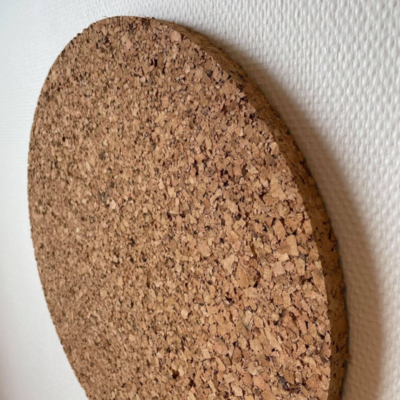 Billede af Korkcirkel - 2 cm. sandslebet + rustik korkplade, 3 størrelser