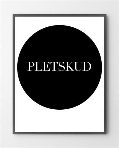 Billede af Sort hvide plakater - Pletskud - 30x40 cm.