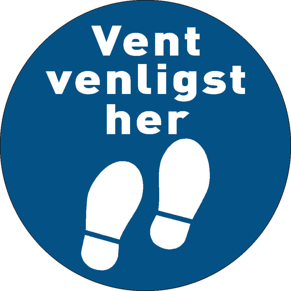 Billede af Vent venligst - gulvfolie