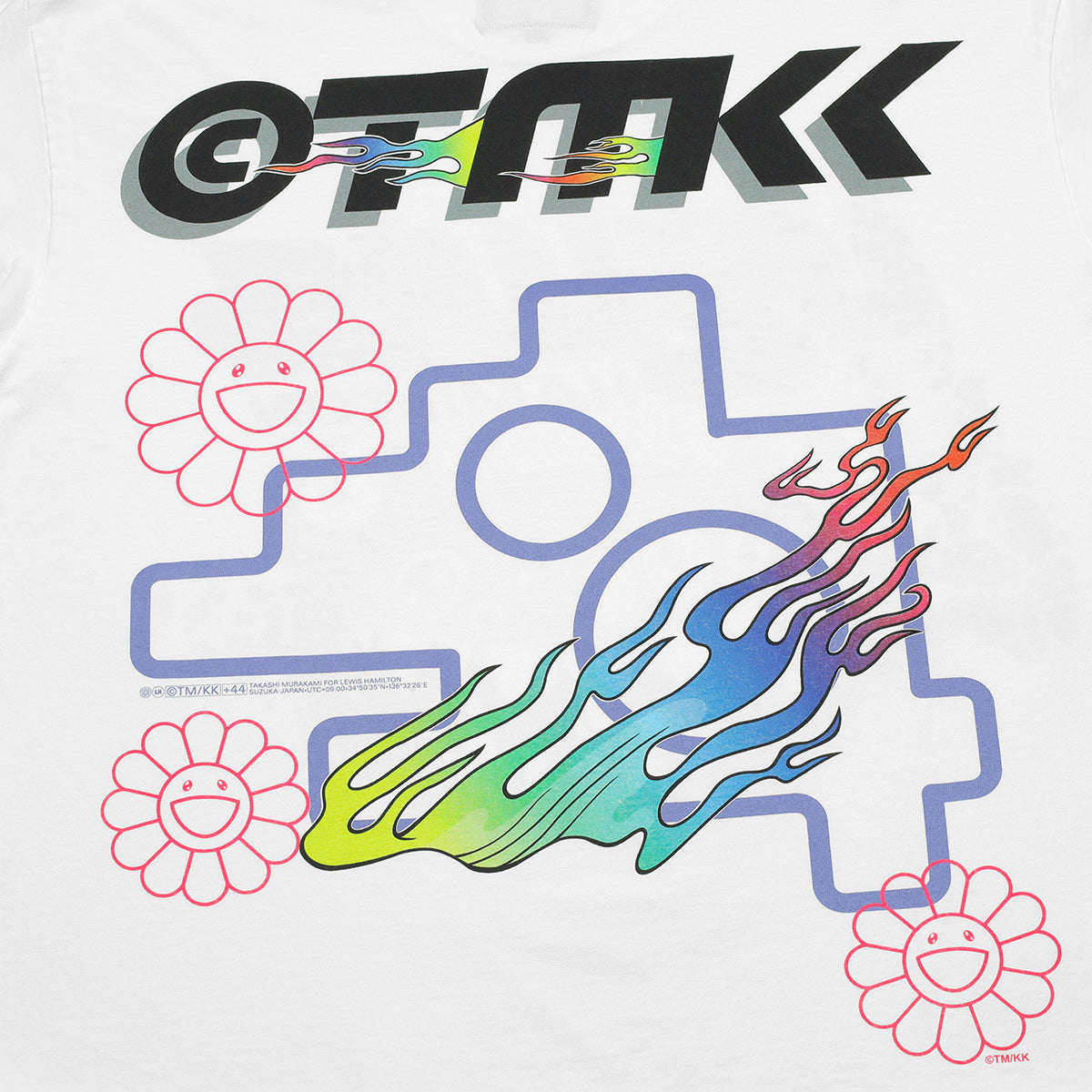 Lewis Hamilton×Takashi Murakami Flame Out Long Sleeve WHITE T