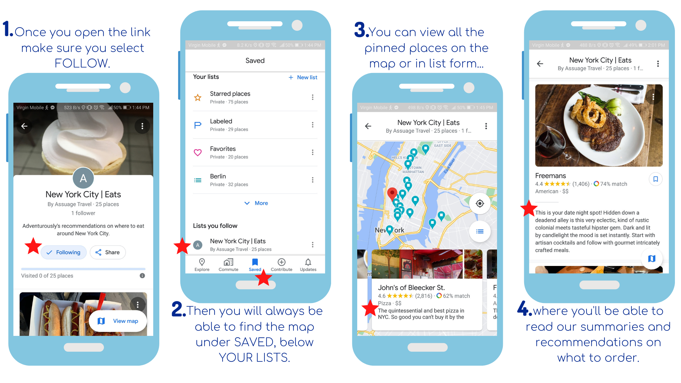 How to access and save the map in your Google Maps.
