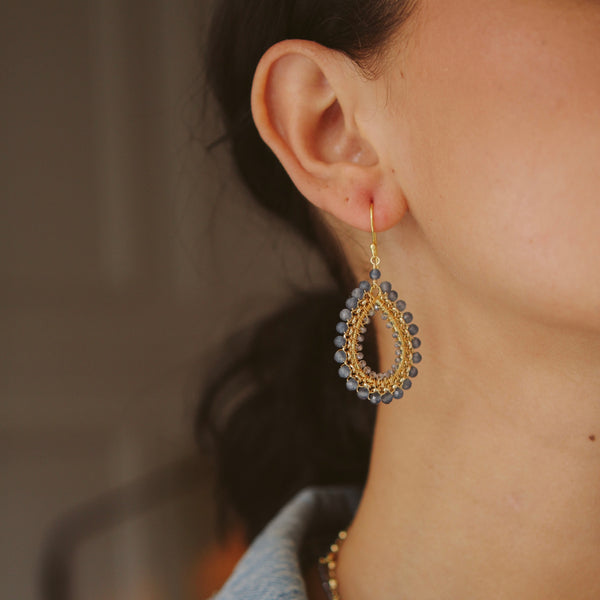 DOUBLE ROLO CHAIN EARRING