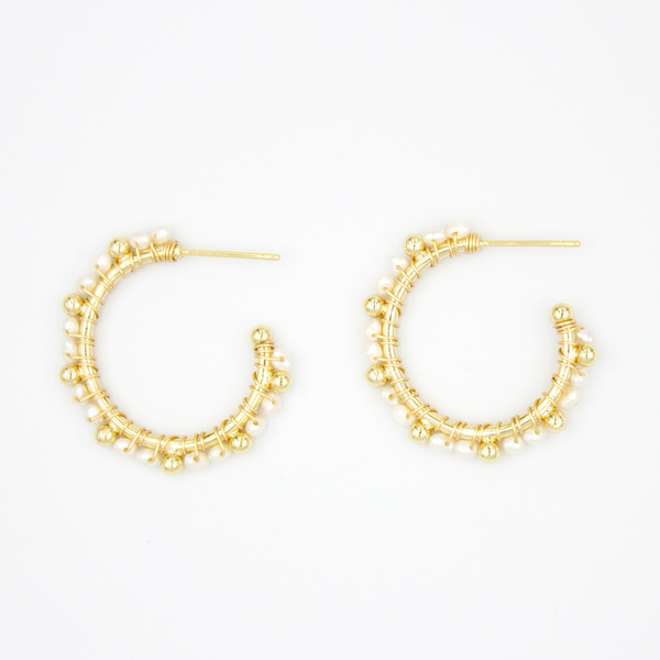 SMALL BALL HOOPS | Shelley Taylor Designs | The Local Edit