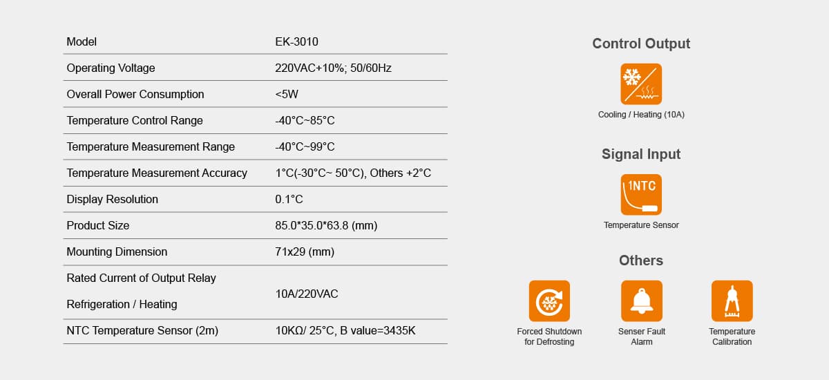 Elitech EK-3010 Temperature Controller Function and Prameter -Elitech UK