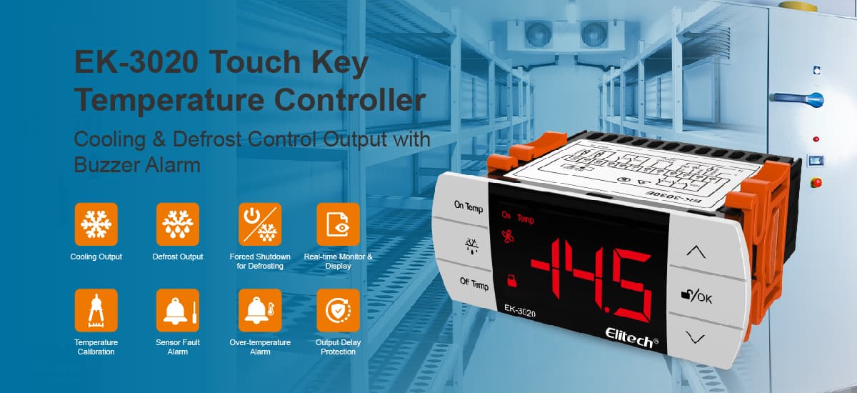 Elitech EK-3020 Temperature Controller Cooling and Defrosting Control Output-Elitech UK