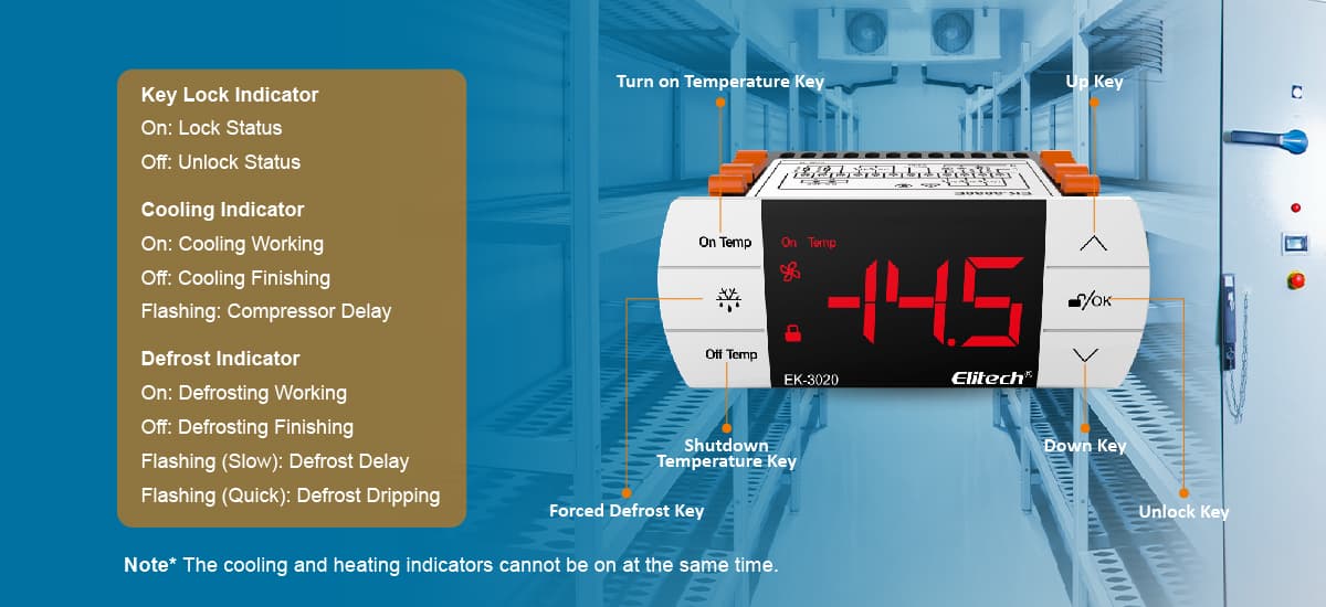 Elitech EK-3020 Temperature Controller Panel Indroduction-Elitech UK