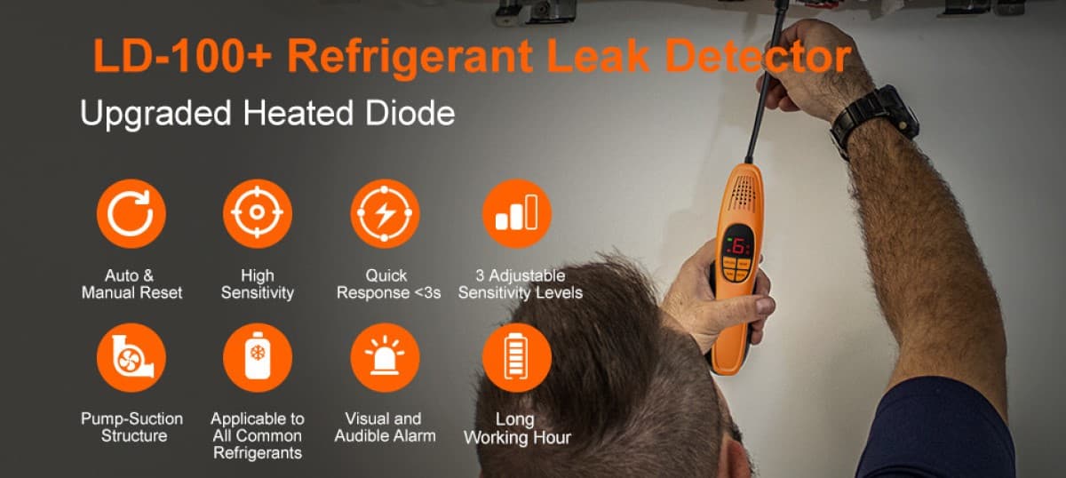 Elitech LD-100+ Upgraded Heated Diode Refrigerant Leak Detector Function-Elitech UK