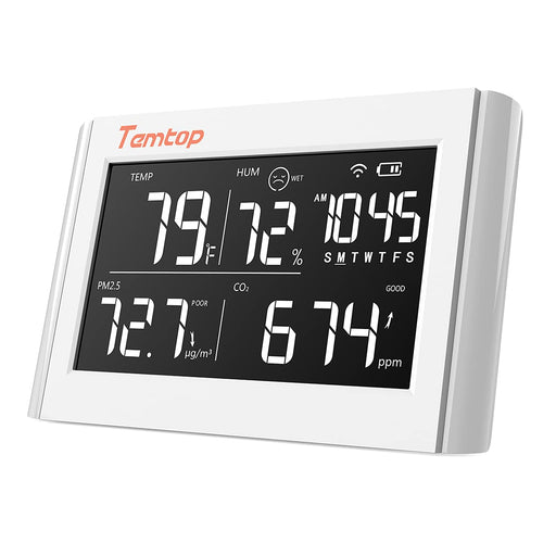 Temtop S1 Thermometer Indoor Hygrometer w/PM2.5 Air Quality Monitor AQI  Detector