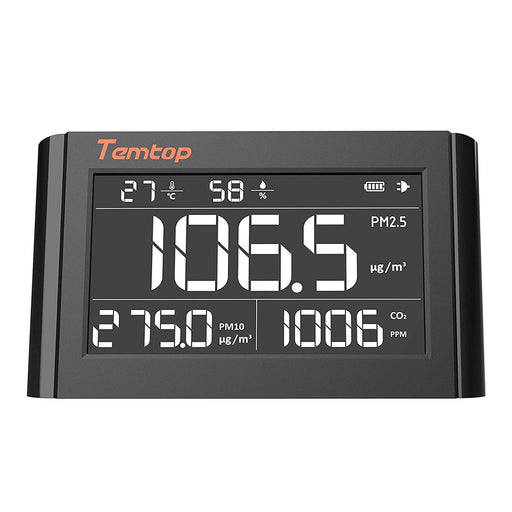 Temtop M100 Air Quality Monitor 8 in 1 Design CO2 PM2.5 AQI Monitor Weather  Station Your Home Air Station