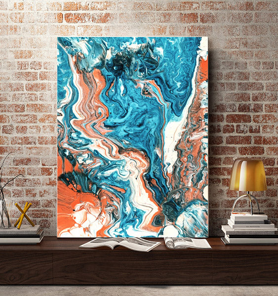 Marble, Blue and Brown Wall Art