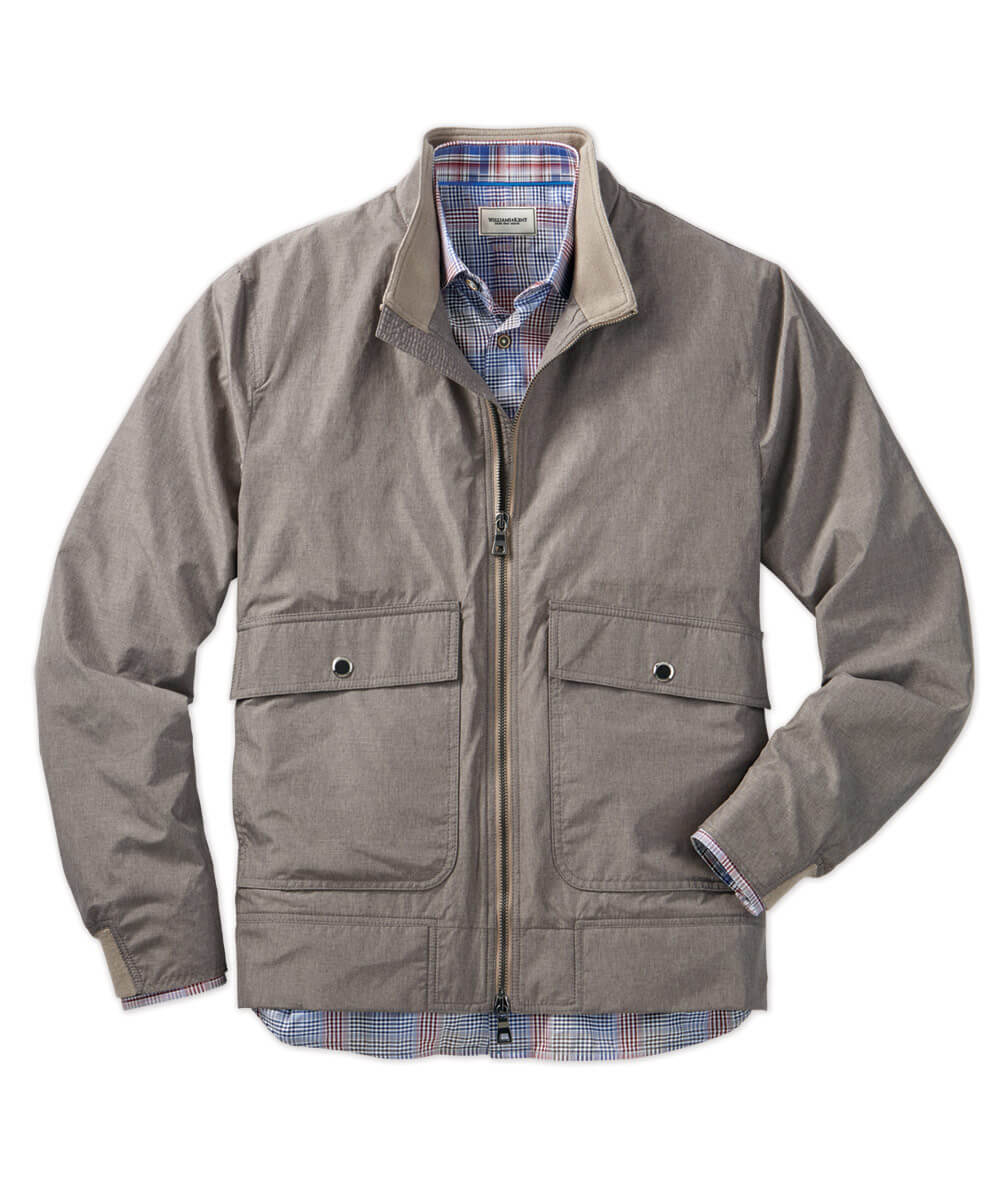 Waterville Water-Repellent Melange Blouson Jacket — Williams & Kent