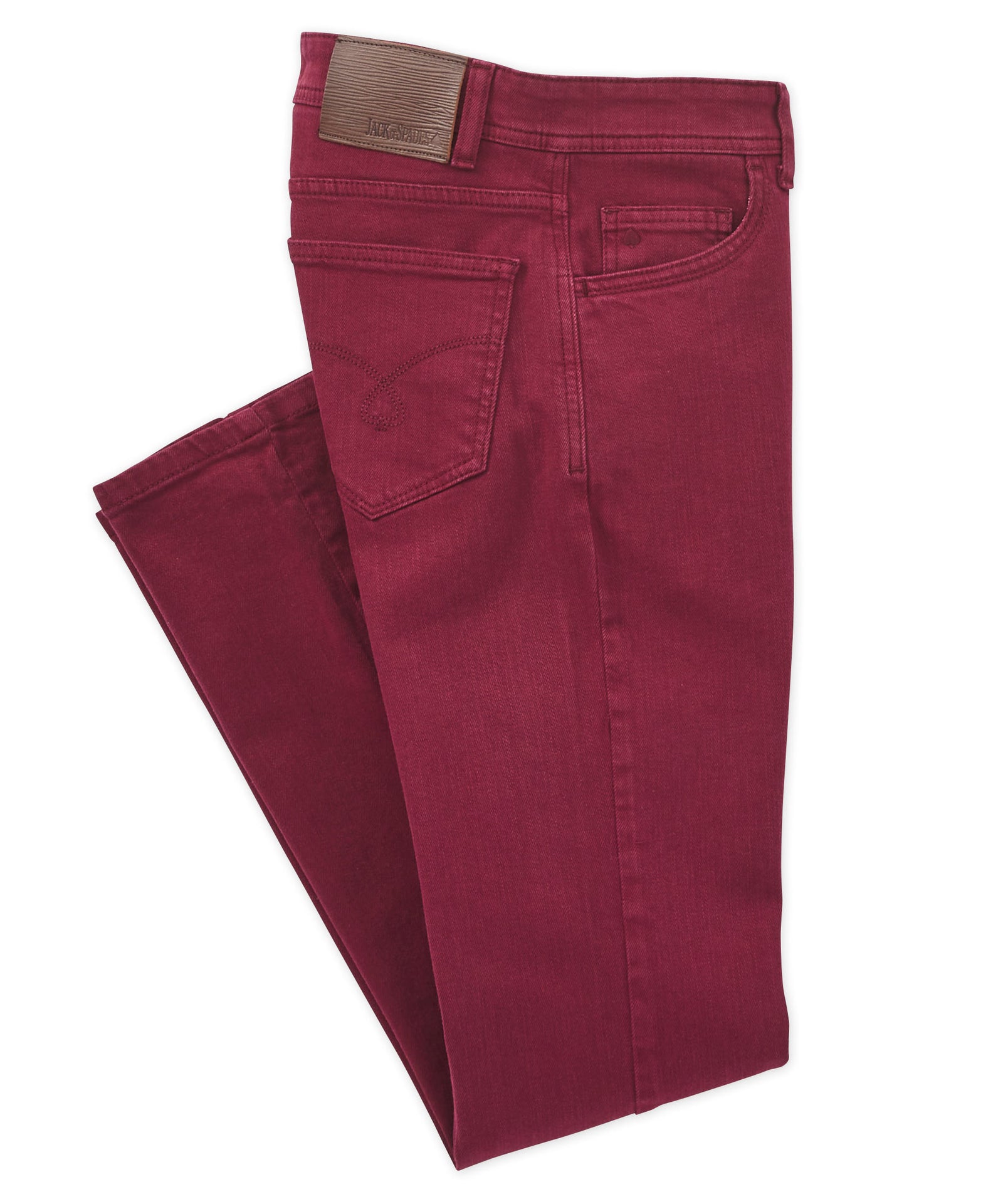 Red 5-Pocket Pants for Men