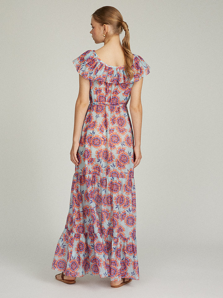 Load image into Gallery viewer, Cassie Dress in Ciel Dragonfruit print