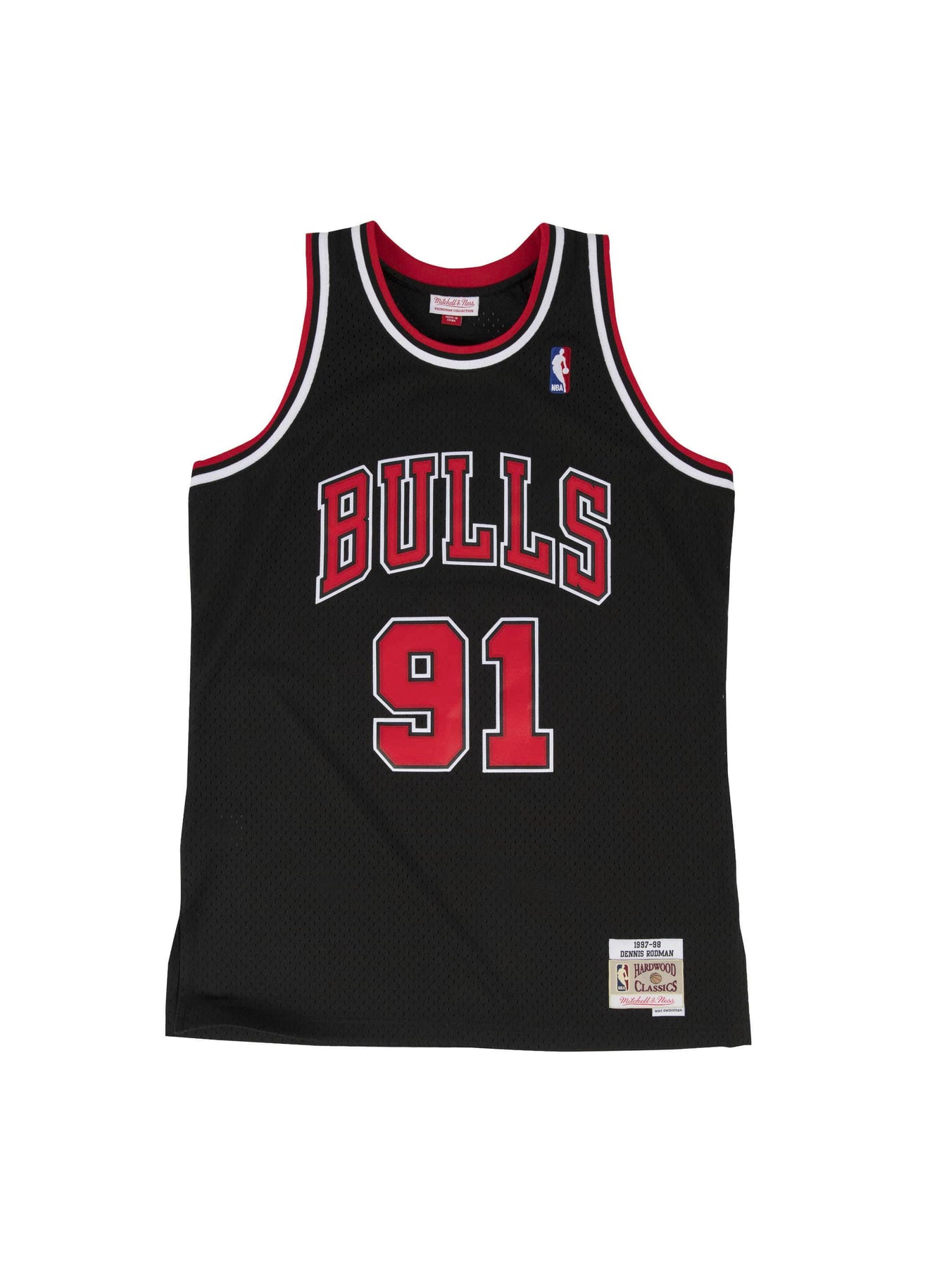 Chicago Bulls Dennis Rodman 1997-98 Hardwood Classics Alernate Swingman  Jersey - Black - Youth