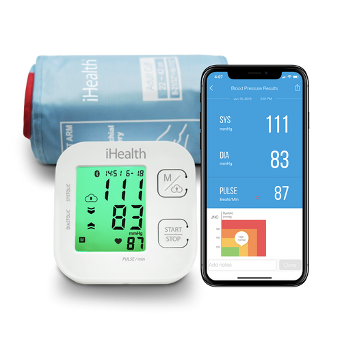 iHealth Ease Wireless Blood Pressure Cuff /Monitor Bluetooth Smartphone  Connect