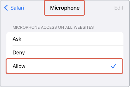 Microphone Settings