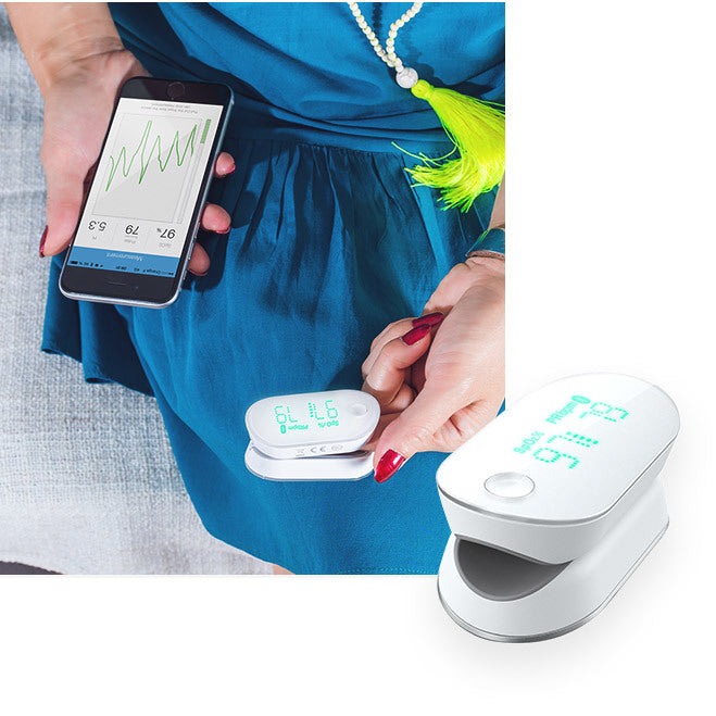 Saturometre oxymetre connecté iPhone - PO3 iHealth - Oxymètres de doigt -  Robé vente matériel médical