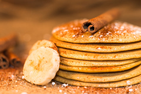 Dust pancakes with cinnamon to make a wintery treat